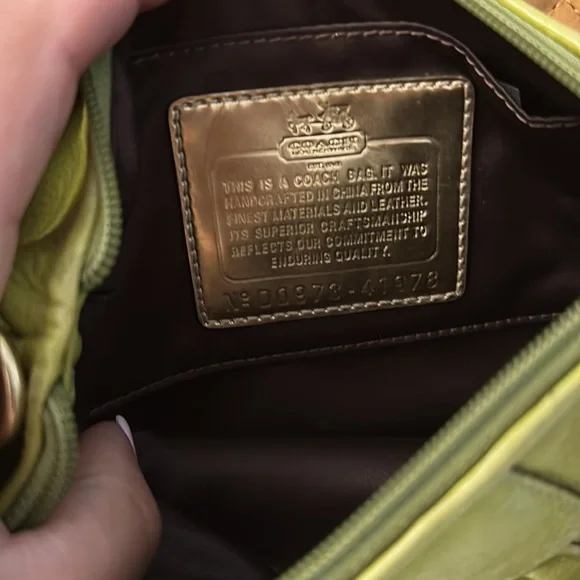 Coach MINT GREEN  Pleated Leather Wristlet - Picture 8 of 8